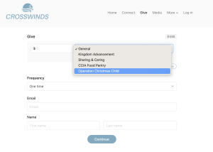 Crosswinds Giving
